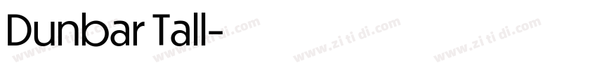 Dunbar Tall字体转换